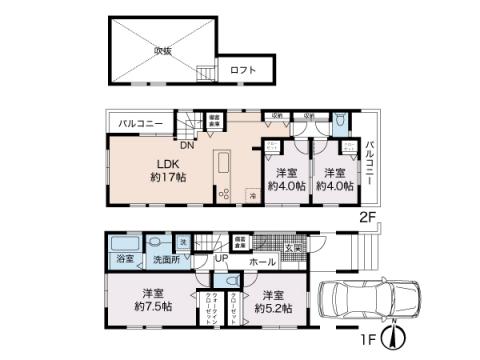 横浜市旭区今宿町新築戸建(書斎コーナー付の４LDK)