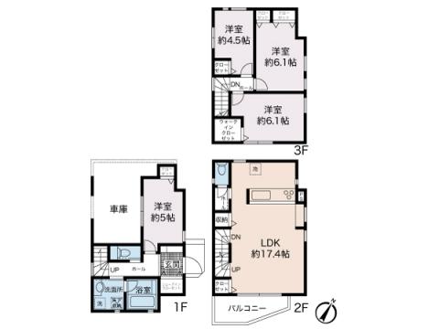横浜市旭区鶴ケ峰２丁目　新築戸建　１号棟